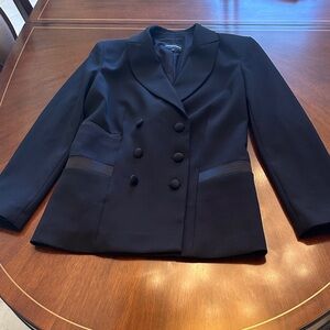 Emporio Armani Women's Black Double-Breasted Blazer, size 42/ Small